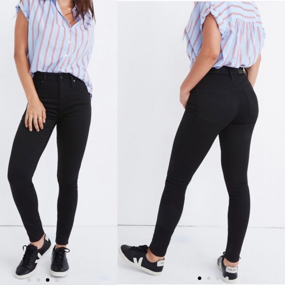 Madewell Womens Curvy High-Rise Skinny Jeans Black Size 23 New with Tags